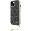 Guess GUHCP15SGF4GGR iPhone 15 6.1" szary/grey hardcase 4G Charms Collection