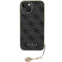 Guess GUHCP15SGF4GGR iPhone 15 6.1" szary/grey hardcase 4G Charms Collection