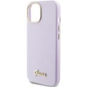 Guess GUHCP15SPGMCSL iPhone 15 6.1" liliowy/lilac hardcase Glitter Glossy Script