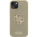 Guess GUHCP15SPSP4LGD iPhone 15 6.1" złoty/gold hardcase Perforated 4G Glitter