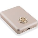 Guess Powerbank indukcyjny 15W GUPBM5AL4DMD 5000mAh złoty/gold MagSafe 4G Strassed Metal Logo