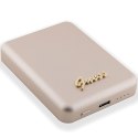 Guess Powerbank indukcyjny 15W GUPBM5ALGSGD 5000mAh złoty/gold MagSafe Metal Script Logo