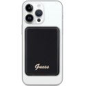 Guess Powerbank indukcyjny 15W GUPBM5ALGSGK 5000mAh czarny/black MagSafe Metal Script Logo