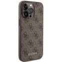 Guess nakładka do iPhone 15 Pro Max 6,7" GUHCP15XG4GFBR brązowa HC PU 4G Metal Logo