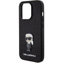 Karl Lagerfeld KLHCP15XGKNPSK iPhone 15 Pro Max 6.7" czarny/black hardcase Fixed Glitter Ikonik Logo Metal Pin