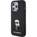 Karl Lagerfeld KLHCP15LGKNPSK iPhone 15 Pro 6.1" czarny/black hardcase Fixed Glitter Ikonik Logo Metal Pin