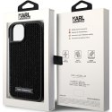 Karl Lagerfeld KLHCP15SHDSPLK iPhone 15 6.1" czarny/black hardcase Rhinestone Logo Metal Plate