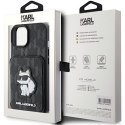 Karl Lagerfeld KLHCP15SSAKCNSCK iPhone 15 6.1" czarny/black hardcase Saffiano Cardslots and Stand Monogram Choupette