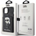 Karl Lagerfeld KLHCP15SSAKKNSCK iPhone 15 6.1" czarny/black hardcase Saffiano Cardslots and Stand Monogram Ikonik Patch