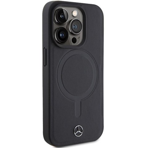 Mercedes MEHMP15X23RCMK iPhone 15 Pro Max 6.7" czarny/black hardcase Smooth Leather MagSafe