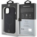 Mercedes MEHMP15S23RCMK iPhone 15 6.1" czarny/black hardcase Smooth Leather MagSafe