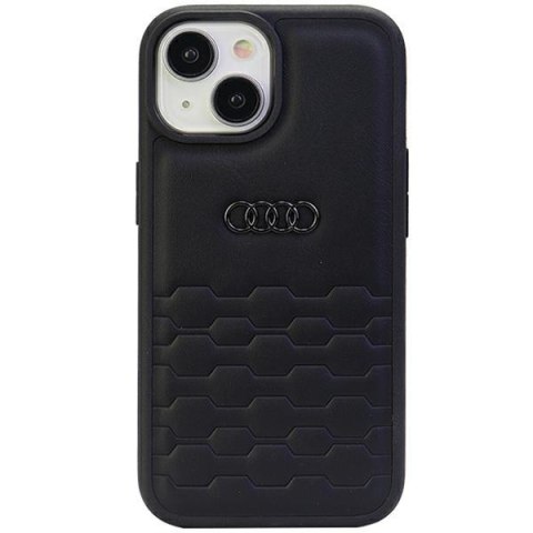 Audi GT Synthetic Leather iPhone 15 6.1" czarny/black hardcase AU-TPUPCIP15-GT/D2-BK