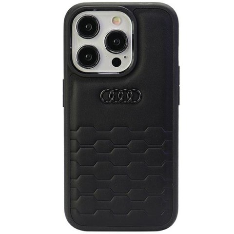 Audi GT Synthetic Leather iPhone 15 Pro Max 6.7" czarny/black hardcase AU-TPUPCIP15PM-GT/D2-BK