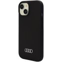 Audi Silicone Case iPhone 15 6.1" czarny/black hardcase AU-LSRIP15-Q3/D1-BK