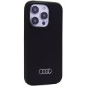 Audi Silicone Case iPhone 15 Pro Max 6.7" czarny/black hardcase AU-LSRIP15PM-Q3/D1-BK