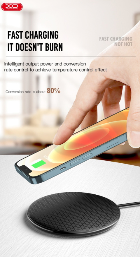 XO ładowarka indukcyjna WX020 czarna 15W
