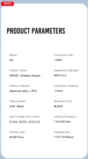 XO ładowarka indukcyjna WX020 czarna 15W