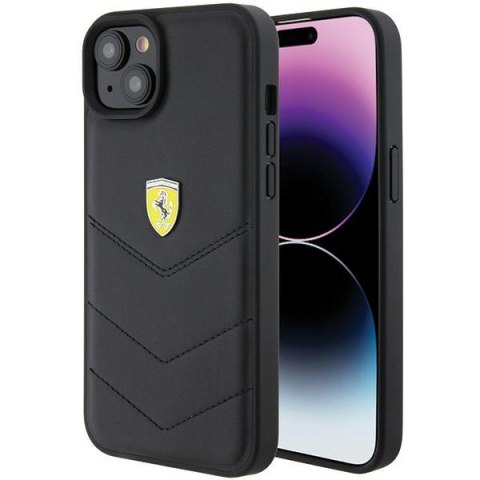 Ferrari FEHCP15MRDUK iPhone 15 Plus / 14 Plus 6.7" czarny/black hardcase Quilted Metal Logo