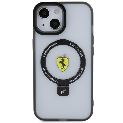 Ferrari FEHMP15SUSCAH iPhone 15 / 14 / 13 6.1" transparent hardcase Ring Stand 2023 Collection MagSafe