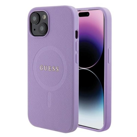 Guess GUHMP15MPSAHMCU iPhone 15 Plus 6.7" fioletowy/purple hardcase Saffiano MagSafe