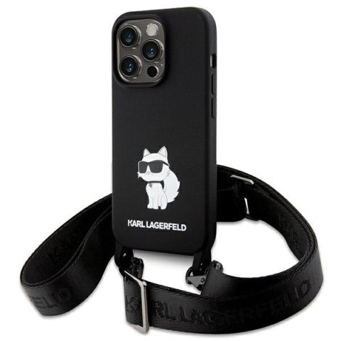 Karl Lagerfeld KLHCP15XSCBSCNK iPhone 15 Pro Max 6.7" hardcase czarny/black Crossbody Silicone Choupette