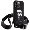 Karl Lagerfeld KLHCP15XSCBSKNK iPhone 15 Pro Max 6.7" hardcase czarny/black Crossbody Silicone Ikonik