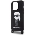 Karl Lagerfeld KLHCP15XSCBSKNK iPhone 15 Pro Max 6.7" hardcase czarny/black Crossbody Silicone Ikonik