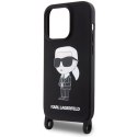 Karl Lagerfeld KLHCP15LSCBSKNK iPhone 15 Pro 6.1" hardcase czarny/black Crossbody Silicone Ikonik