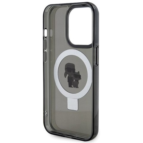 Karl Lagerfeld KLHMP15XHMRSKCK iPhone 15 Pro Max 6.7" czarny/black hardcase Ring Stand Karl&Choupettte MagSafe