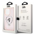 Karl Lagerfeld KLHMP15XHMRSKCP iPhone 15 Pro Max 6.7" różowy/pink hardcase Ring Stand Karl&Choupettte MagSafe