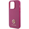 Guess GUHCP15LPS4DGPP iPhone 15 Pro 6.1" różowy/pink hardcase Strass Metal Logo