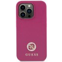 Guess GUHCP15SPS4DGPP iPhone 15 6.1" różowy/pink hardcase Strass Metal Logo