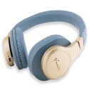 Guess słuchawki nauszne Bluetooth GUBH604GEMB niebieski/blue 4G Script