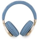 Guess słuchawki nauszne Bluetooth GUBH604GEMB niebieski/blue 4G Script