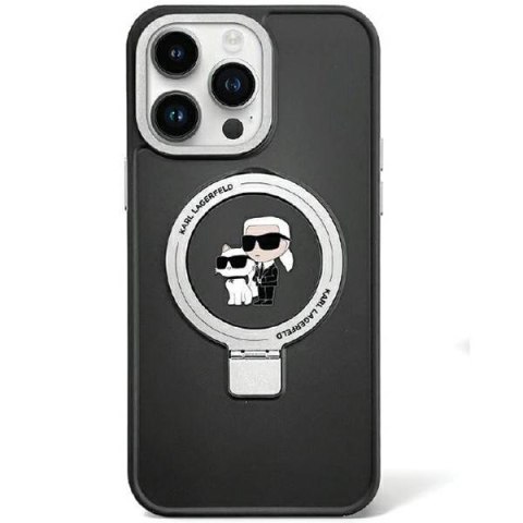 Karl Lagerfeld KLHMP13LHMRSKCK iPhone 13 Pro 6.1" czarny/black hardcase Ring Stand Karl&Choupettte MagSafe