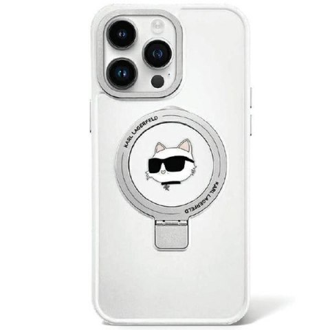 Karl Lagerfeld KLHMP15XHMRSCHH iPhone 15 Pro Max 6.7" biały/white hardcase Ring Stand Choupette Head MagSafe