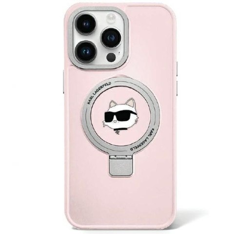 Karl Lagerfeld KLHMP15LHMRSCHP iPhone 15 Pro 6.1" różowy/pink hardcase Ring Stand Choupette Head MagSafe