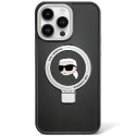 Karl Lagerfeld KLHMP15LHMRSKHK iPhone 15 Pro 6.1" czarny/black hardcase Ring Stand Karl Head MagSafe