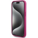 Guess GUHCP15SPS4DGPP iPhone 15 6.1" różowy/pink hardcase Strass Metal Logo