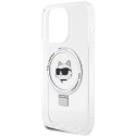 Karl Lagerfeld KLHMP15XHMRSCHH iPhone 15 Pro Max 6.7" biały/white hardcase Ring Stand Choupette Head MagSafe