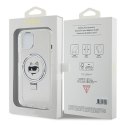 Karl Lagerfeld KLHMP15SHMRSCHH iPhone 15 6.1" biały/white hardcase Ring Stand Choupette Head MagSafe