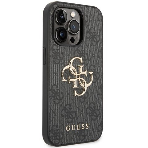 Guess nakładka do iPhone 15 Pro 6,1" GUHCP15L4GMGGR szara hardcase 4G Big Metal Logo
