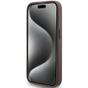 Guess nakładka do iPhone 15 Pro 6,1" GUHCP15LG4GFBR brązowa HC PU 4G Metal Logo