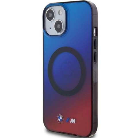 Etui BMW BMHMP15SHTTG iPhone 15 6.1" czerwono-niebieski/red blue hardcase M Gradient MagSafe
