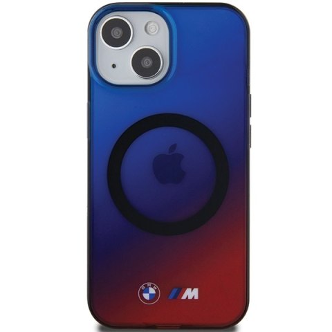 Etui BMW BMHMP15SHTTG iPhone 15 6.1" czerwono-niebieski/red blue hardcase M Gradient MagSafe
