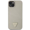 Guess GUHCP15SPCRTHCD iPhone 15 6.1" złoty/gold hardcase Croco Triangle Metal Logo