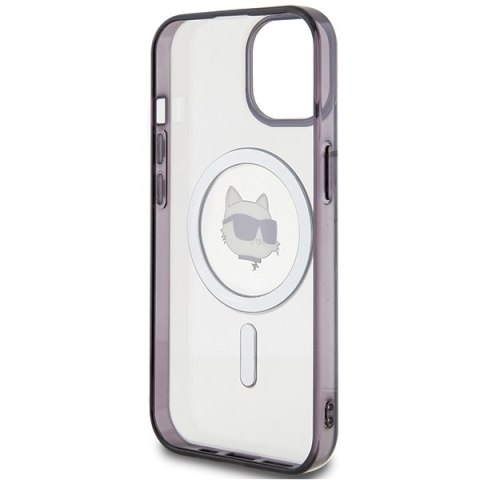 Karl Lagerfeld KLHMP15SHCHNOTK iPhone 15 6.1" transparent hardcase IML Choupette`s Head MagSafe