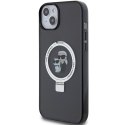 Karl Lagerfeld KLHMP15SHMRSKCK iPhone 15 6.1" czarny/black hardcase Ring Stand Karl&Choupettte MagSafe