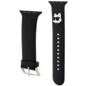 Karl Lagerfeld Pasek KLAWLSLCNK Apple Watch 42/44/45mm czarny/black strap 3D Rubber Choupette Head