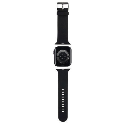 Karl Lagerfeld Pasek KLAWLSLKCNK Apple Watch 42/44/45mm czarny/black strap 3D Rubber Karl&Choupette Heads
